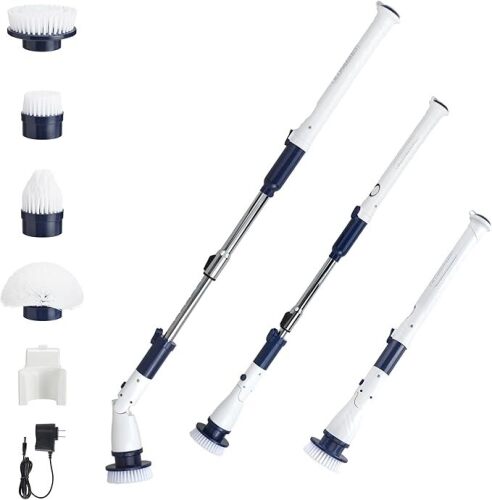 Casabella Power Spin Scrubber, Extendable to 47.5” – Cordless Electric Cleaner - Lot 162WG