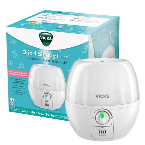 Vicks 3-in-1 Sleepy Time Humidifier Diffuser Nightlight - Lot 168WG