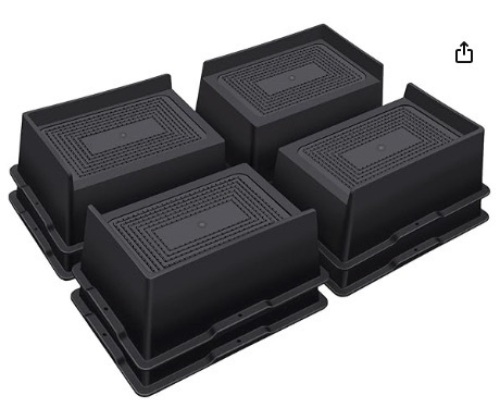 Annkut Furniture Risers, 3 Inch, 8 Pack, Black - Lot 470