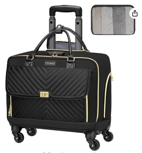 Ytonet Rolling Laptop Bag, 17.3 inch, Black - Lot 466