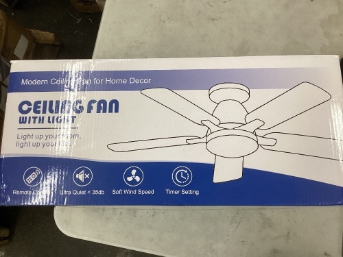 Modern Ceiling Fan, Black, Sold As Is - Lot 462