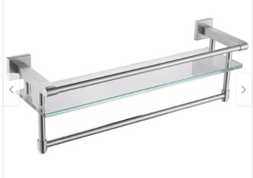 Bathroom Glass Shelf Wall Mounted - Lot 452