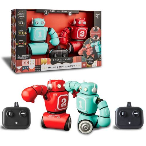 FAO Schwarz Robot Knockout Remote Control Boxing Set - Lot 512
