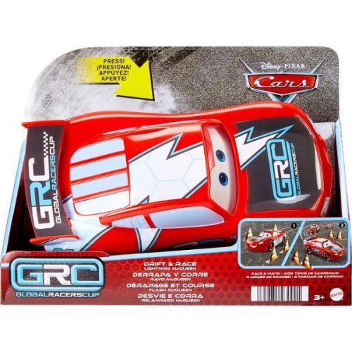 Disney and Pixar Cars Global Racers Cup Drift and Race Lightning McQueen Toy Vehicle with 2 Modes-NO CONES - Lot 273WG