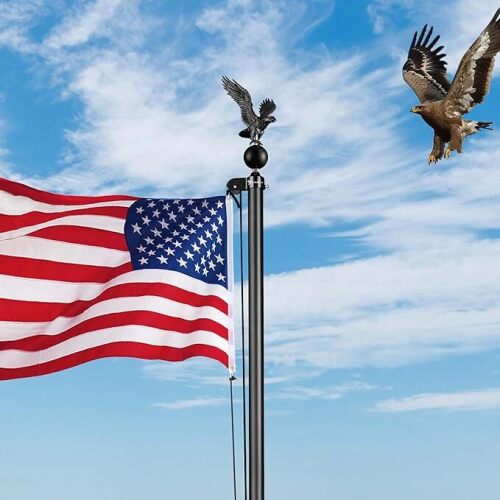 Bravery 20Ft Eagle Topper Sectional-Brass Eagle under pipes not black - Lot 377