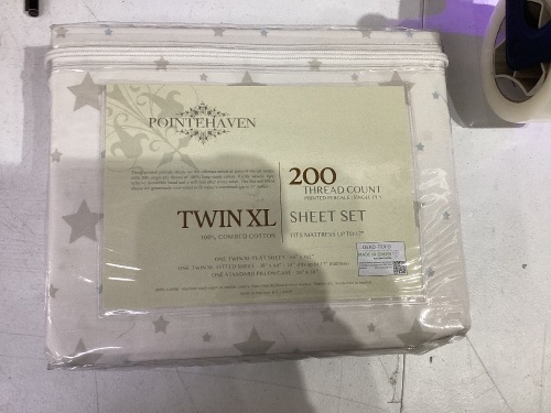 Pointe Haven 200 Thread Count Sheets Twin/TwinXL - Lot 522