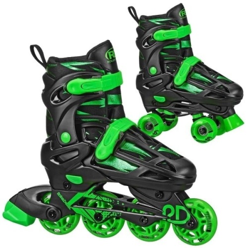 Roller Derby Green Wire Kids Adjustable Skates - Lot 547