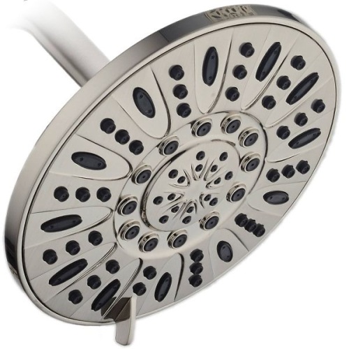 AquaDance 7" Six Setting High Presure Ultra Luxury Rainfall Shower Head Brushed Nickel - Lot 594