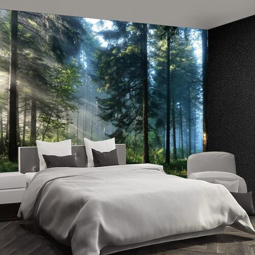 Nature Forest Tree Mural Woodland Landscape Backgrounds Cottage Jungle Wallpaper - Lot 2667