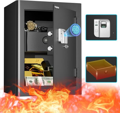 WASJOYE Fingerprint Biometric Safe Box - Lot 2679