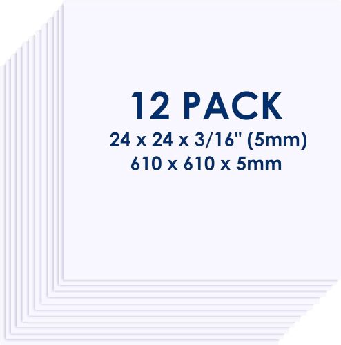 Foam Board, White Poster Board, Acid Free, Double Sided, Rigid, Sign Board Foamboard for Mounting, Crafts, Paintings Prints, Art, Display, Presentation and Projects - Lot 2683
