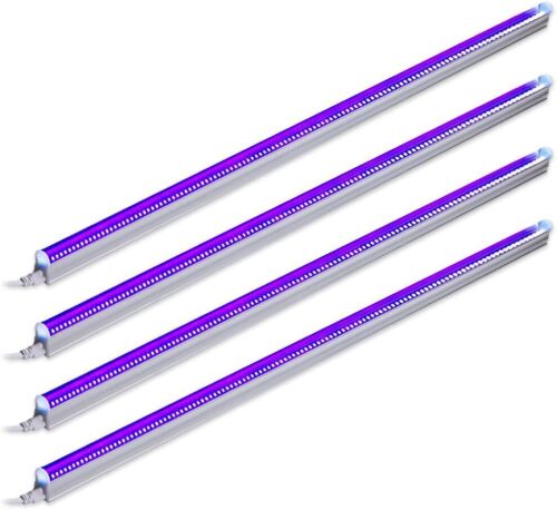 Barrina UV LED Blacklight Bar, 22W 4ft, T5 Integrated Bulb (4-Pack) - Lot 2689