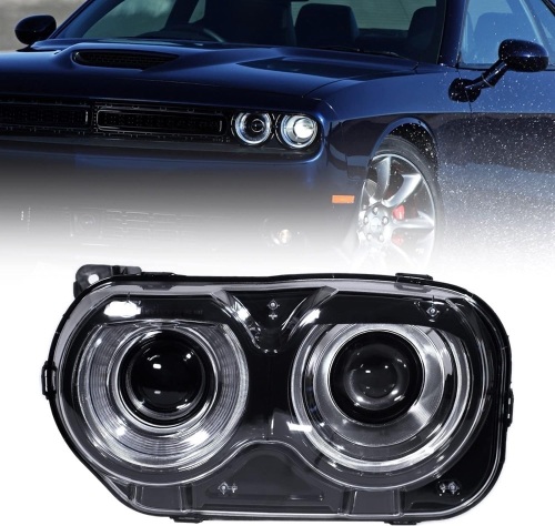 Front Head Lamp Left Driver Side Assembly Replacement For Dodge Challenger 2015-2023 Without Air Ducts Replaces OE 68174065AG 68174065AF | CH2502267 - Lot 2834