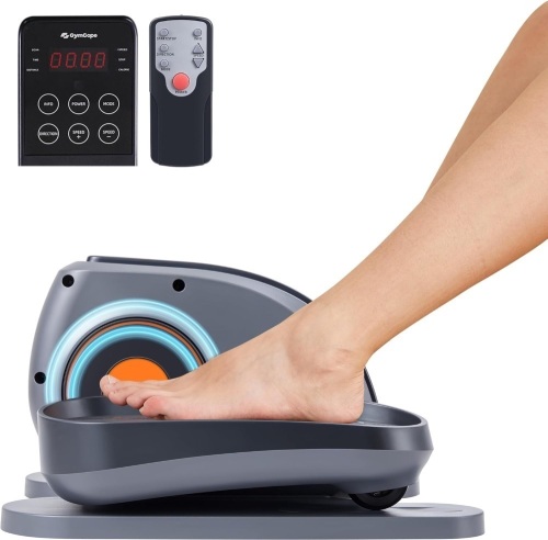 Under Desk Elliptical Machine, Seated Ellipse Leg Exerciser As Seen on TV, Portable Electric Pedal Exerciser for Seniors While Sitting with Remote Control, 10 Adjustable Speeds - Lot 2839