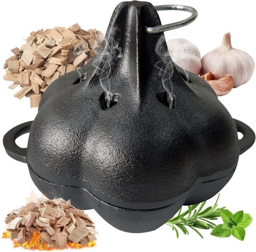 Cast iron smoker/garlic roaster - Lot 2860