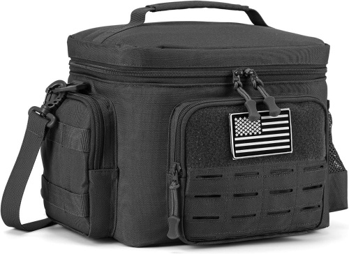 QT&QY Tactical Lunch Bag for mens Military heavy duty lunch box work Leakproof insulated Durable Thermal Cooler Bag - Lot 2865