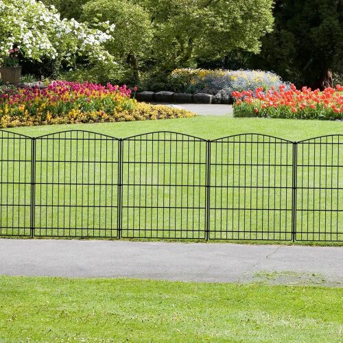 NJOPEXI Decorative Garden Fence - 6 Panels - Lot 2972