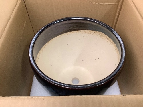 8 Inch Ceramic Planter Pot Round Plant Pot with Drainage Hole and Saucer Modern Flower Pot for Indoor Outdoor Plants - Lot 3008