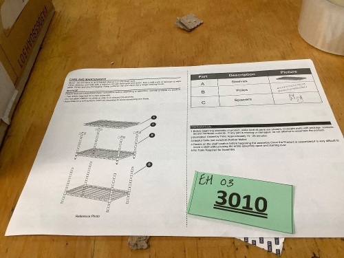 3-Tier Wire Shelf - Lot 3010