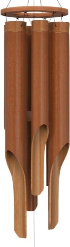 Classic Bamboo Wind Chimes - Outside Outdoor Wood Wooden Windchimes, Large, Handcrafted with Calming Deep Tones, Ideal Home Decor or Gift for Any Occasion - Lot 3025