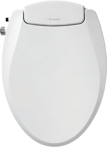 Brondell Bidet Toilet Seat Non-Electric Swash Ecoseat, Fits Elongated Toilets, White - Dual Nozzle System, Ambient Water Temperature - Bidet with Easy Installation - Lot 3038