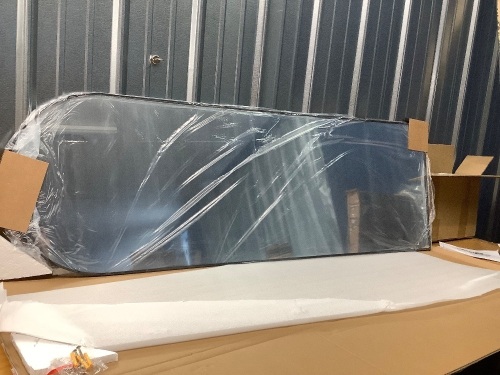 Black Arched Full Length Mirror - Lot 3044