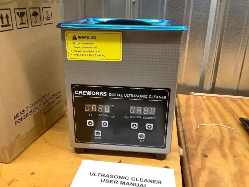 CREWORKS Professional Ultrasonic Cleaner Machine - Lot 3085