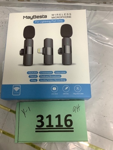 MAYBESTA Wirelss Lavalier Lapel Microphones - Lot 3116