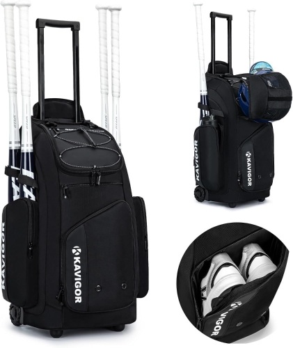 Rolling Baseball Bag with Wheels - Lot 3058