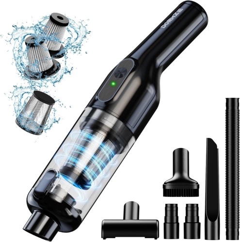 Handheld Vacuum Cordless, Car Vacuum with 16000Pa Powerful Suction, Lightweight at 1.3 lbs, Rechargeable Vacuum Cleaners for Home Office Car Pets with Brushless Motor, Multiple Accessories - Lot 3165