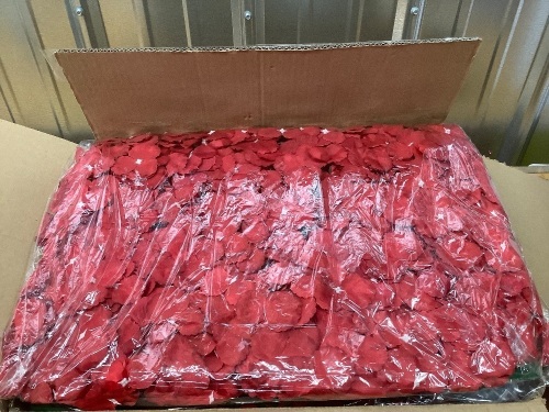 Box of Red Artificial Plant Flower Wall Panels - Lot 3168