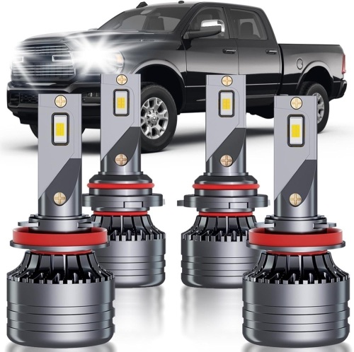 Fits for 2019-2022 Dodge Ram 1500 2500 3500 FOG Light Combo, 4pcs Super Bright 6000K White Light Blubs Package - Lot 3172