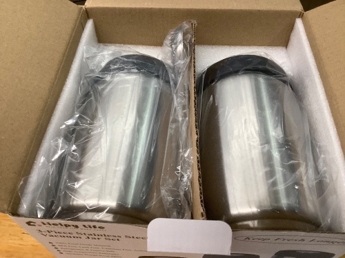 Vacuum Coffee Canister, Coffee Bean Storage with Scoop - Lot 3173