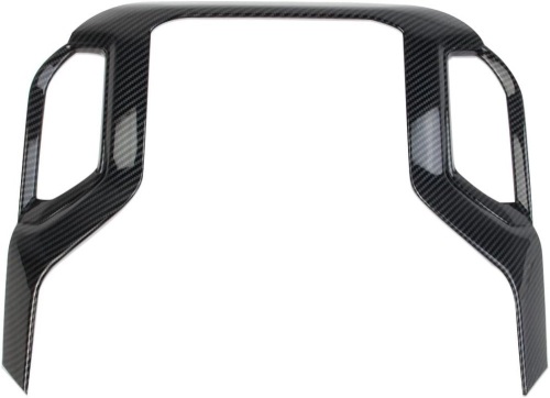 Carbon Fiber Center Console Dashboard AC Air Vent Navigation Cover Trim for 2019-2025 Chevy Silverado 1500/GMC - Lot 3440