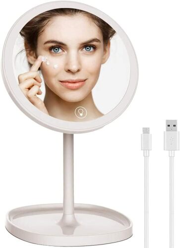 LED Lighted Makeup Mirror, Circle - Lot 3495