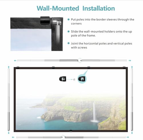 Foldable Projector Screen 120 inch - Lot 3497