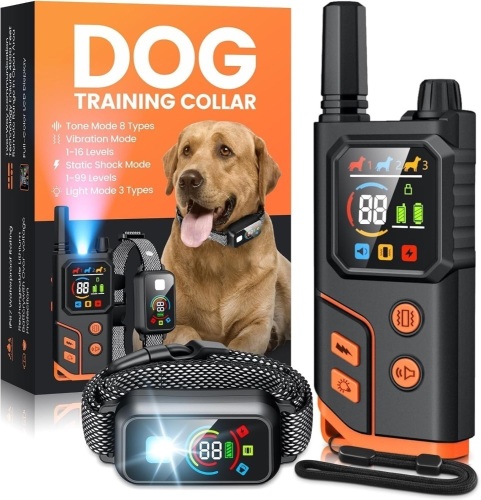 Dog Shock Collar 4000FT with Light for Night Walks - Lot 3204