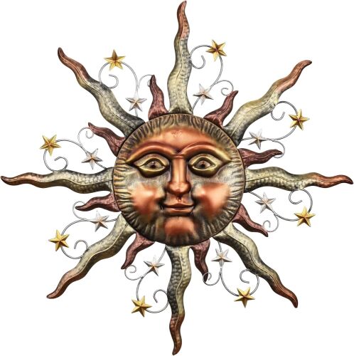TERESA'S COLLECTIONS Sun Metal Wall Art for Outdoor Decor - Lot 3477