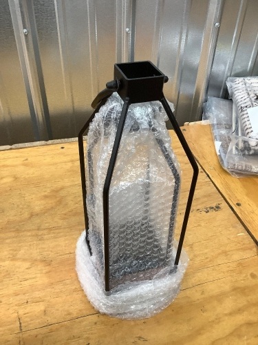 Decorative Lantern Set of 2 for Indoor & Outdoor - Stylish Black Modern Farmhouse - Lot 3475