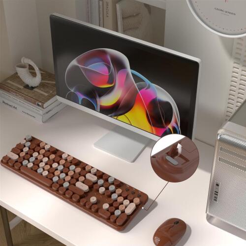 MPTOG Colorful Wireless Computer Keyboard and Mouse Combo - Lot 3227