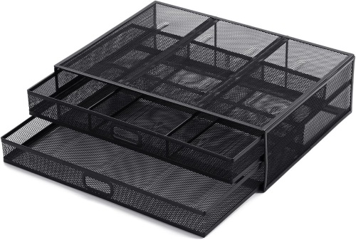 Multifunctional Desk Organizer Monitor Stand With 2 Storage Drawers - Lot 3231