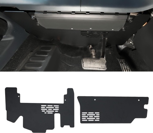 Kick Panel Compatible with 2022-2025 Ford Maverick (Not for 2025 Tremor&Lobo) Driver Passenger Aluminum Under Dashboard Anti Kick Plate Protection Cover 2PCS for 2024 Maverick Accessories - Lot 3232