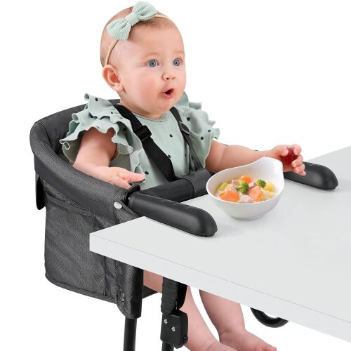 Ezebaby Hook on High Chair, Sec...ches to Table for Travel, Black - Lot 3461