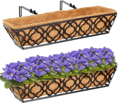 2 Window Deck with Coco Liner, 24" Window Boxes Horse Trough with Coconut Coir Liner - Lot 3554