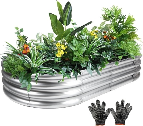 Galvanized Raised Garden Bed, 4x2x1 FT - Lot 3557