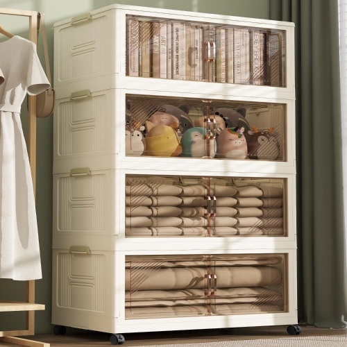 4Packs Stackable Storage Bins with Lid - Lot 2571