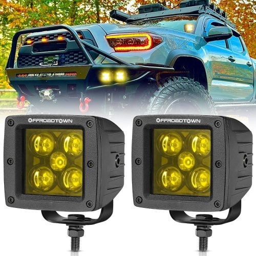 ellow LED Pods, OFFROADTOWN 100W 2PCS - Lot 3526