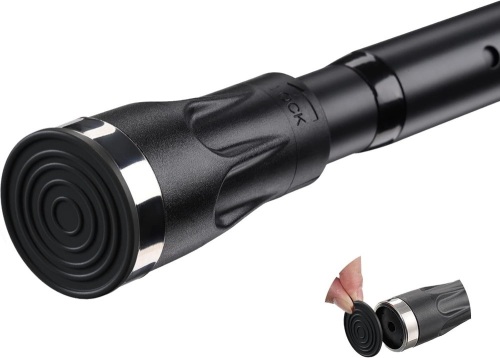 Tension Curtain Rod, 42 to 72 inch Adjustable Heavy Duty black shower curtain rod for bathroom Closet Windows - Lot 3529