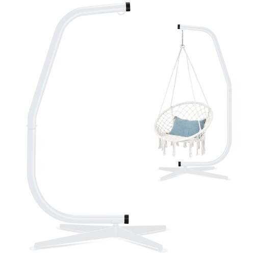 Curved Hanging Hammock C-Stand w/ All-Weather, Steel Frame - Stand Only - Lot 3310