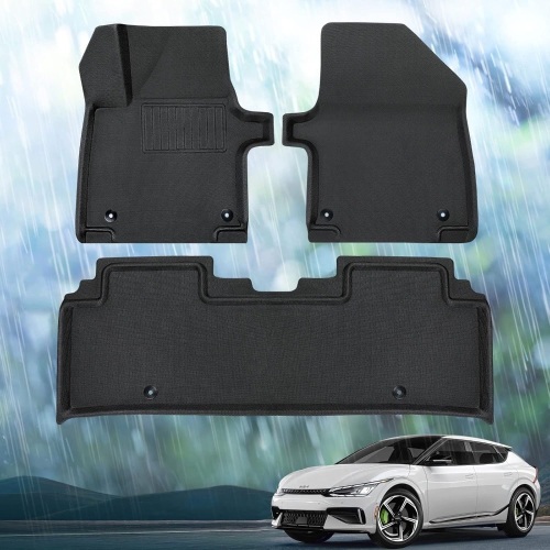 for KIA EV6 Floor Mats 2024 2023 2022 Upgrade Custom Fit All Weather Rubber Ev6 Floor Mats 2022 2023 2024 EV6 Mats for KIA Ev6 Accessories 2024 2023 2022 - Lot 3511